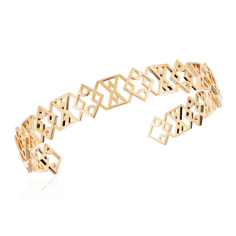 Babylon Arm Cuff Bracelet in 18K Yellow Gold