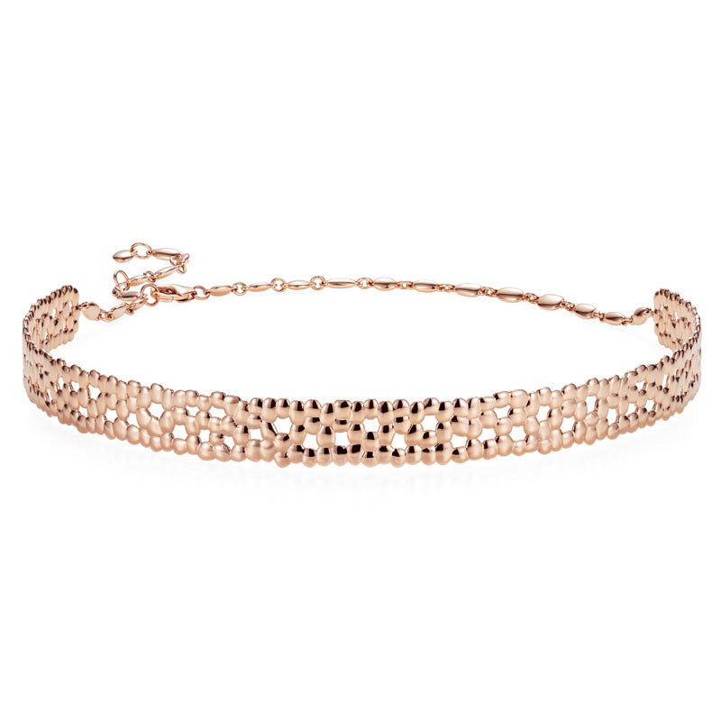 Gold small link choker necklace – Rose Burkhardt Jewelry