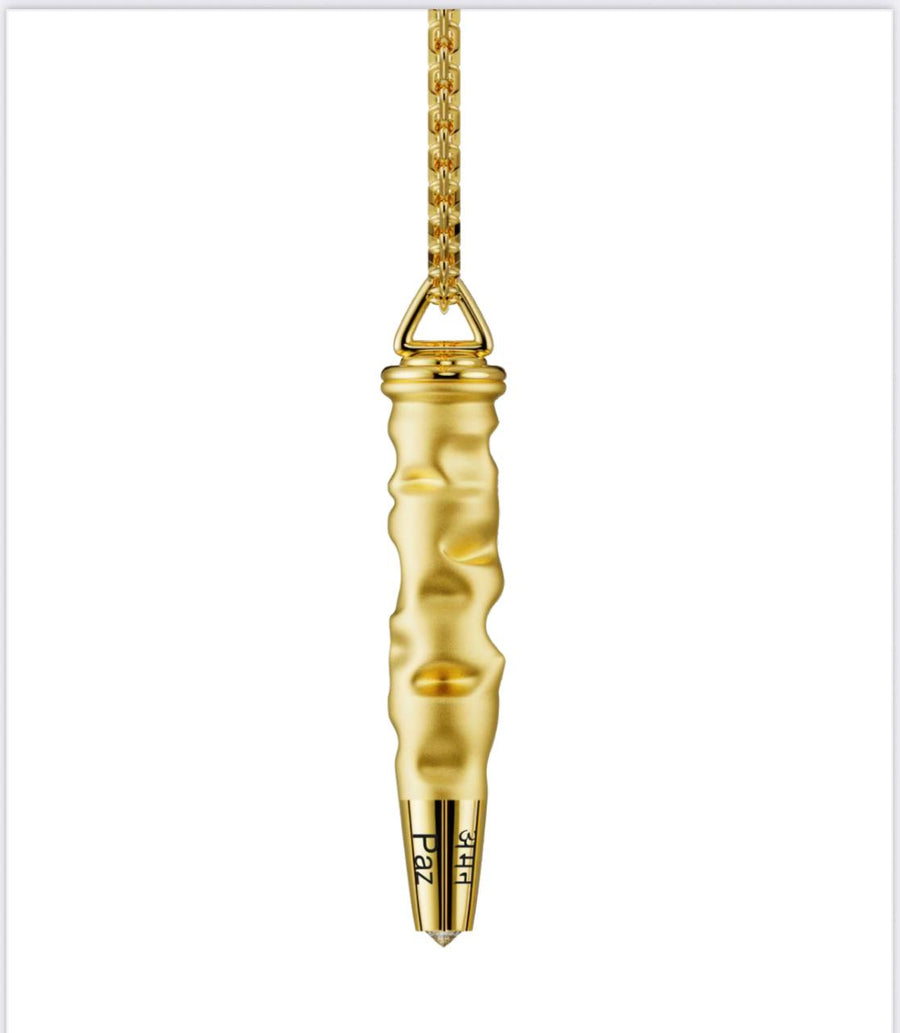 Bullet Peace Pendant in 18K Yellow Gold