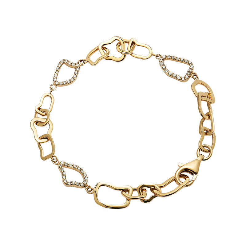 Twiga Chain Diamond Bracelet in 18K Yellow Gold